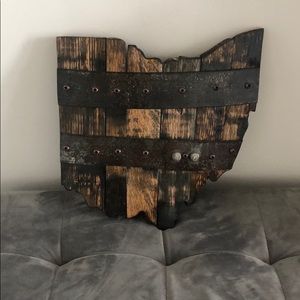 Ohio Barrel Wood Cutout Wall Decor